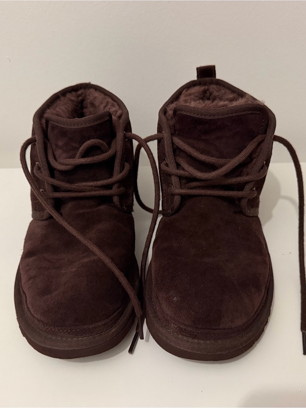 UGG Brown Suede Lace-Up Winter Boots
